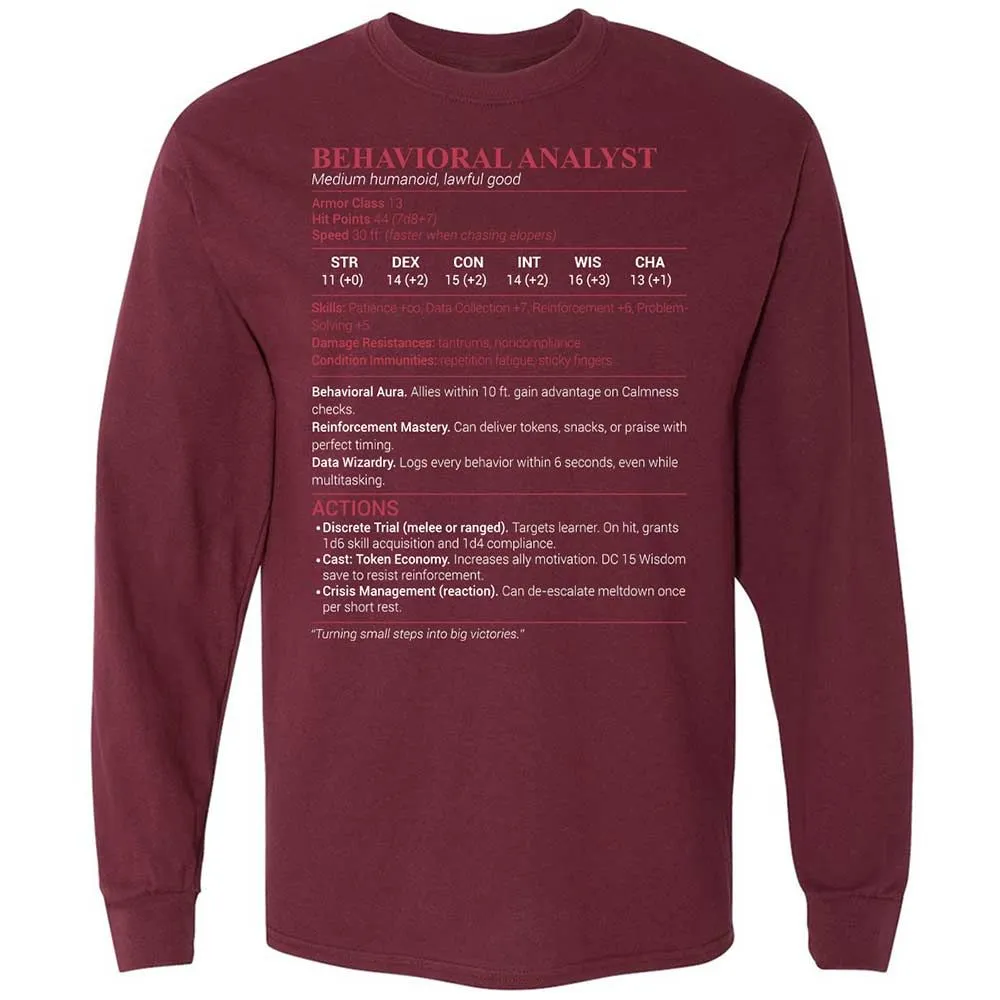 Behavioral Analyst - Maroon - 6