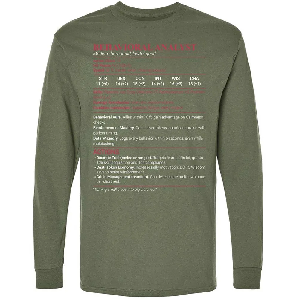 Behavioral Analyst - Military Green - 9