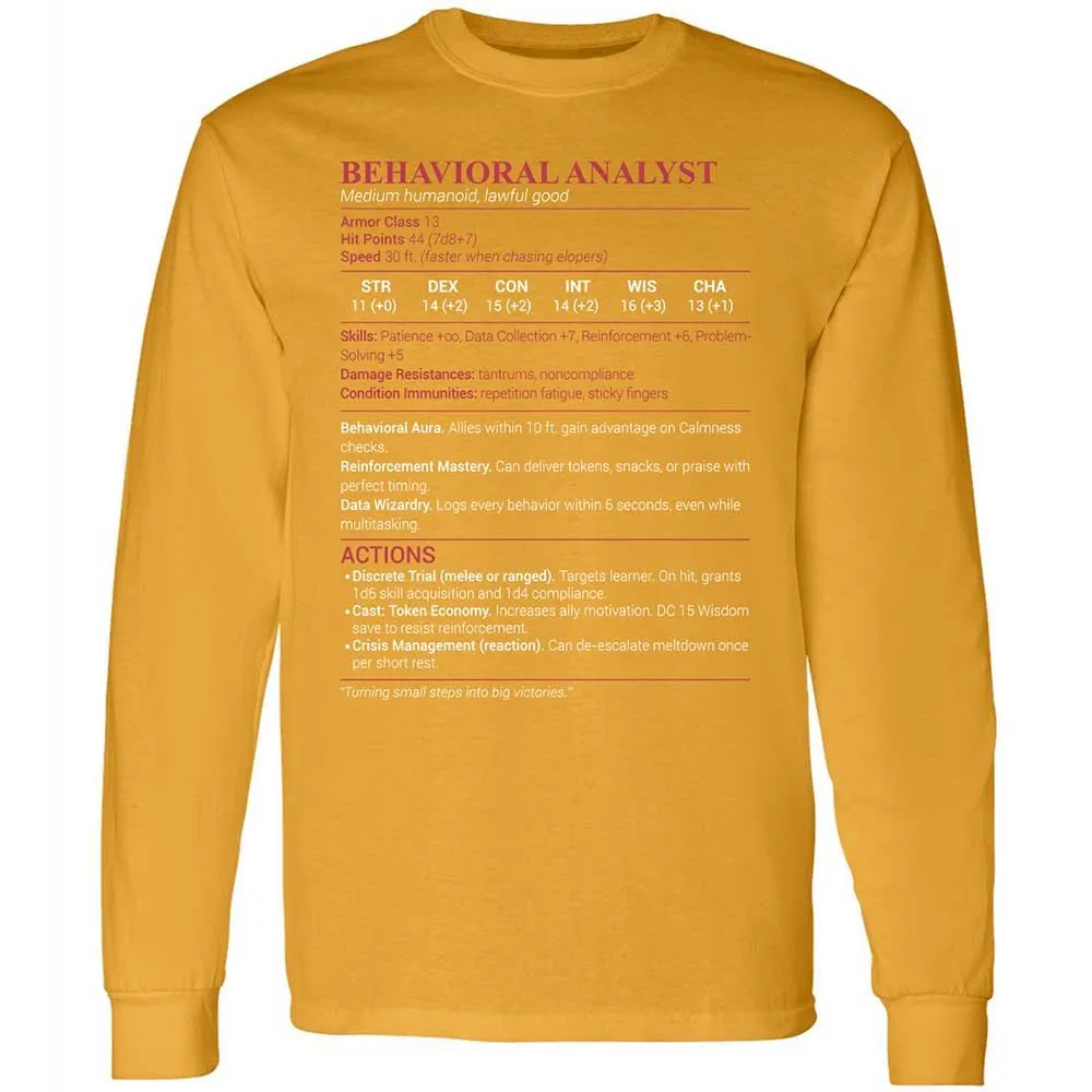 Behavioral Analyst - Gold - 13