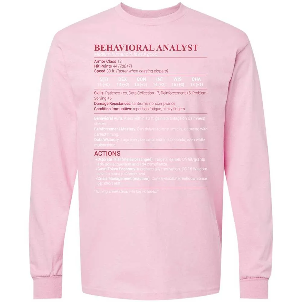 Behavioral Analyst - Light Pink - 16