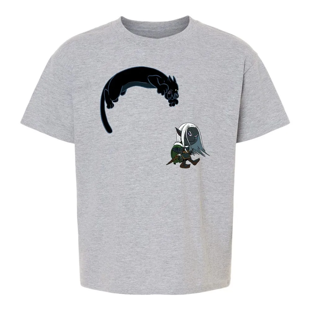 Drizzt and Guenhwyvar Kids T-Shirt - Sport Grey - 2