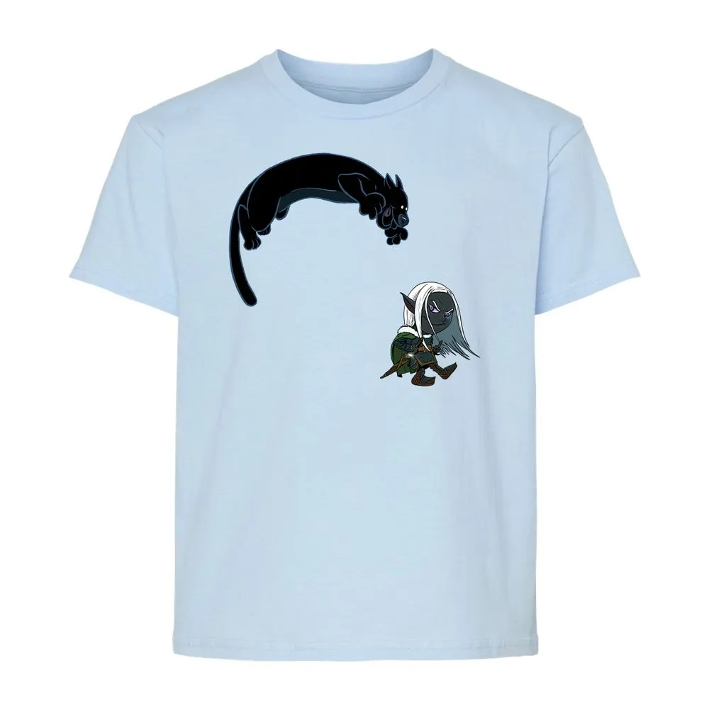 Drizzt and Guenhwyvar Kids T-Shirt - Light Blue - 3