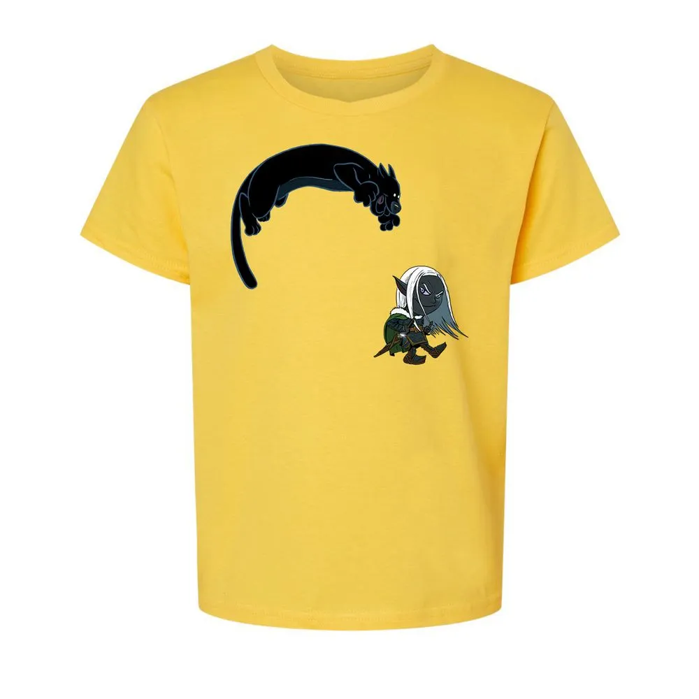 Drizzt and Guenhwyvar Kids T-Shirt - Daisy - 9