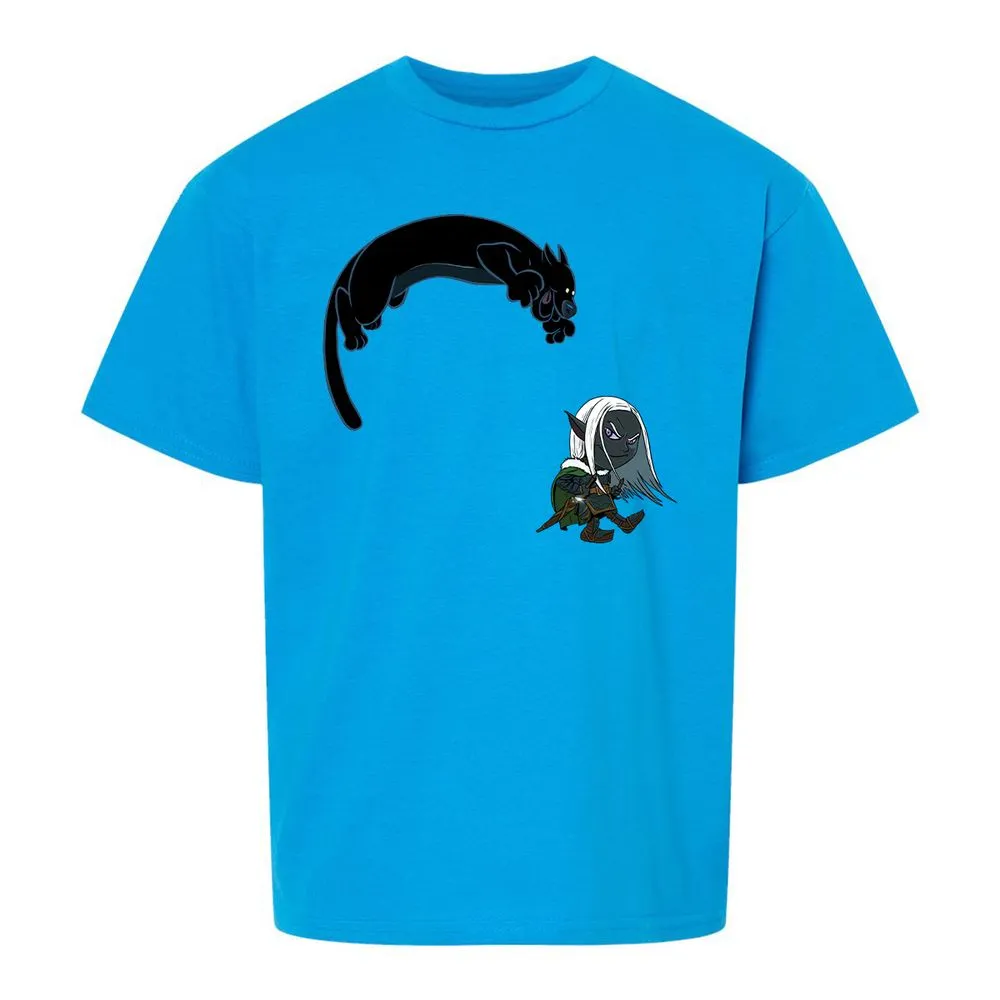 Drizzt and Guenhwyvar Kids T-Shirt - Sapphire - 10