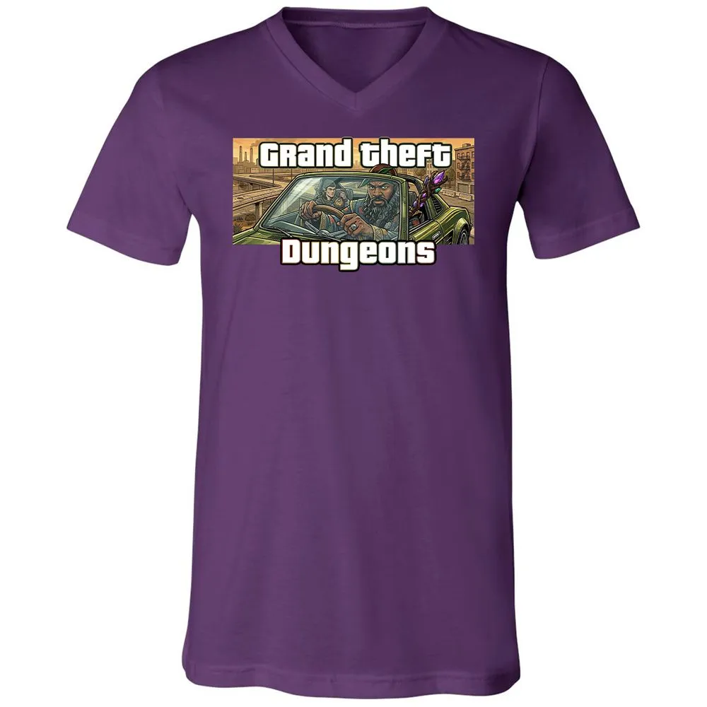 Grand Theft Dungeons Unisex V-Neck T-Shirt - Team Purple - 10