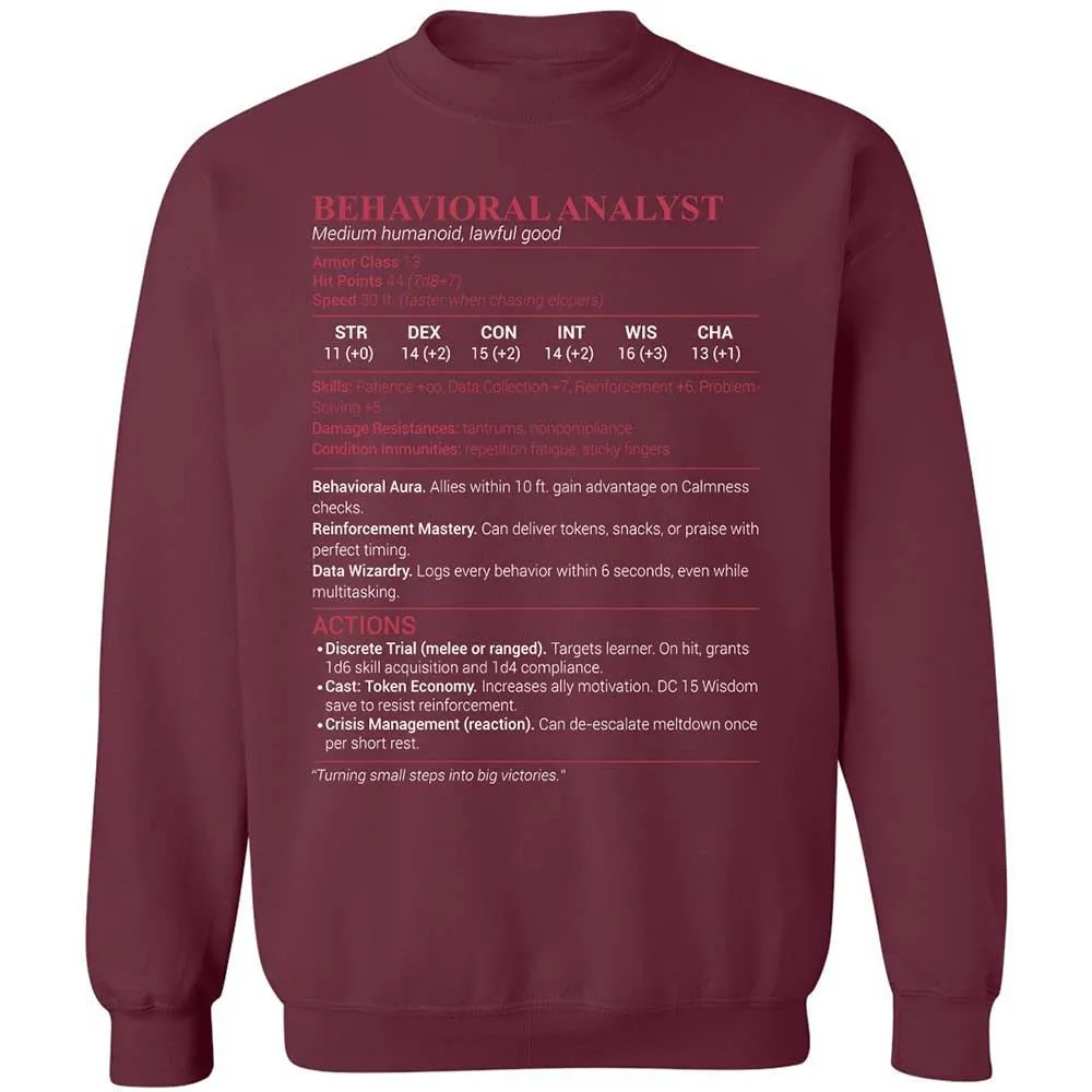 Behavioral Analyst - Maroon - 8