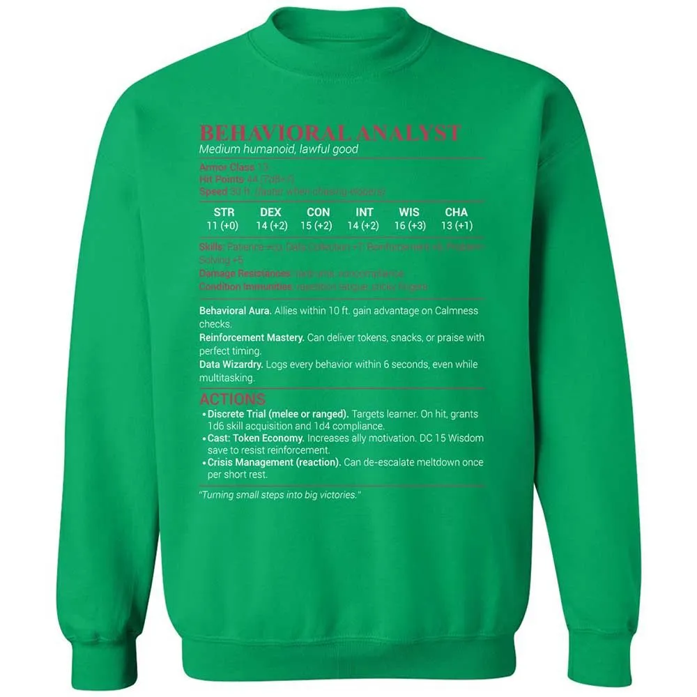 Behavioral Analyst - Irish Green - 13