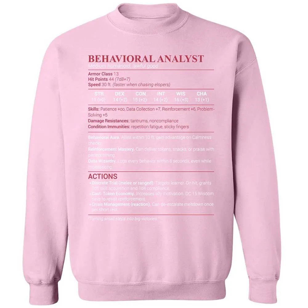 Behavioral Analyst - Light Pink - 19