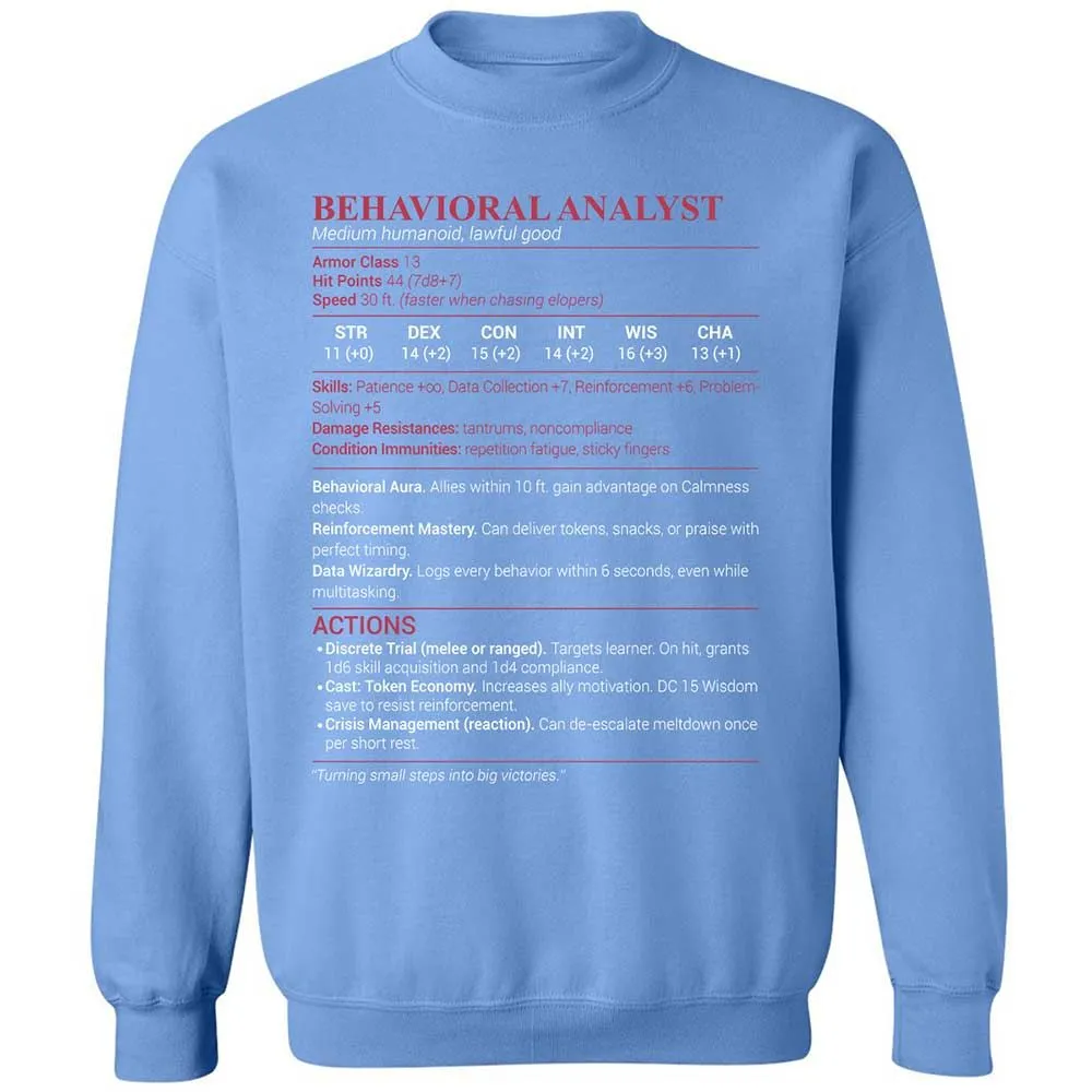Behavioral Analyst - Carolina Blue - 20