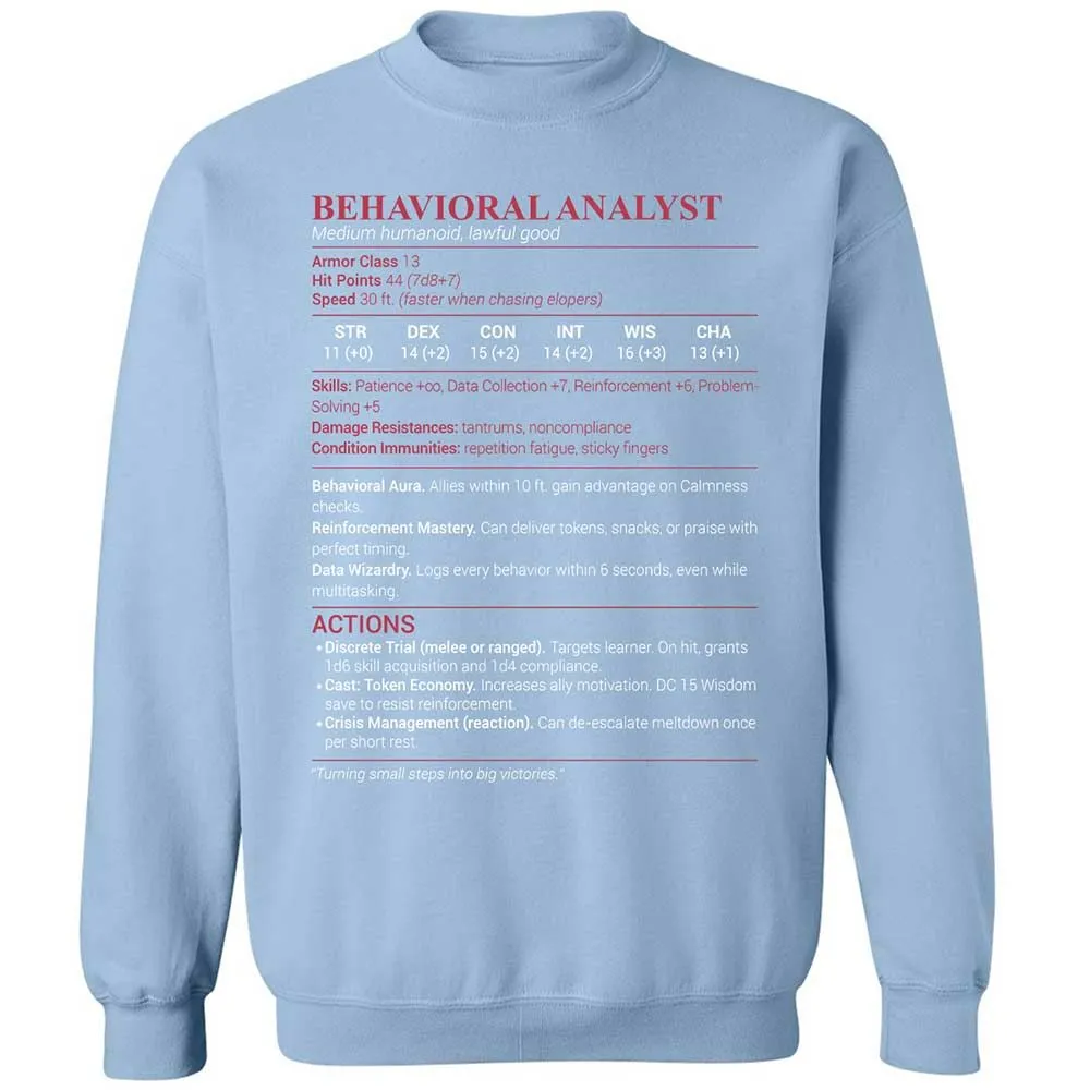 Behavioral Analyst - Light Blue - 21