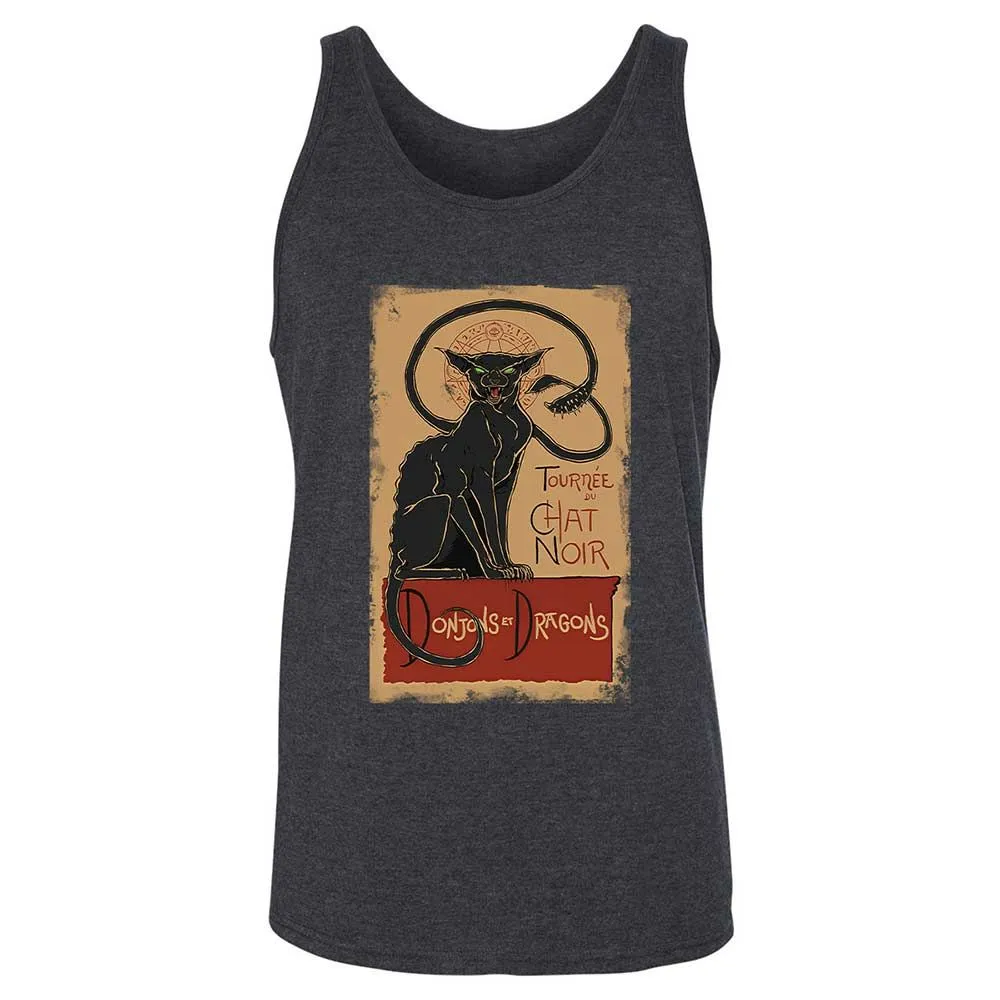 Tournee Du Chat Noir Unisex Jersey Tank - Dark Grey Heather - 5