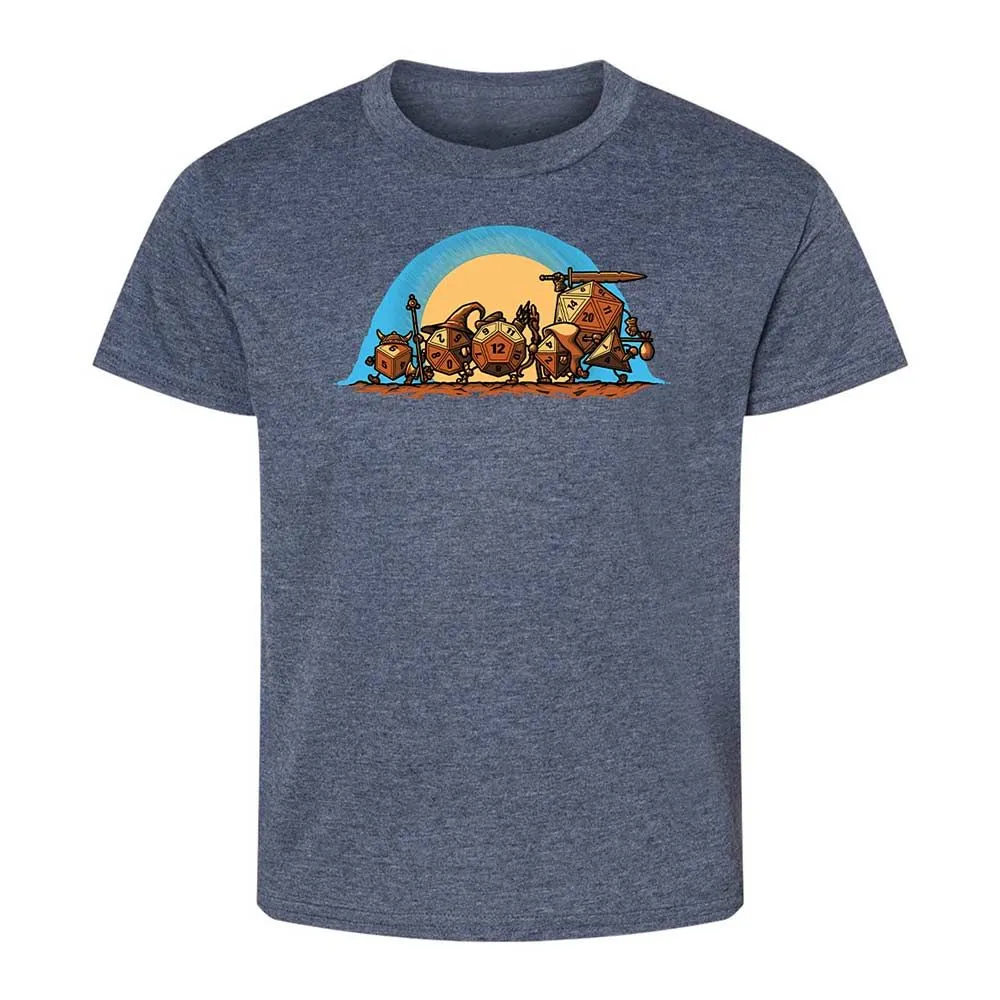The Fellowship Of The Dice Kids T-Shirt - Heather Navy - 9
