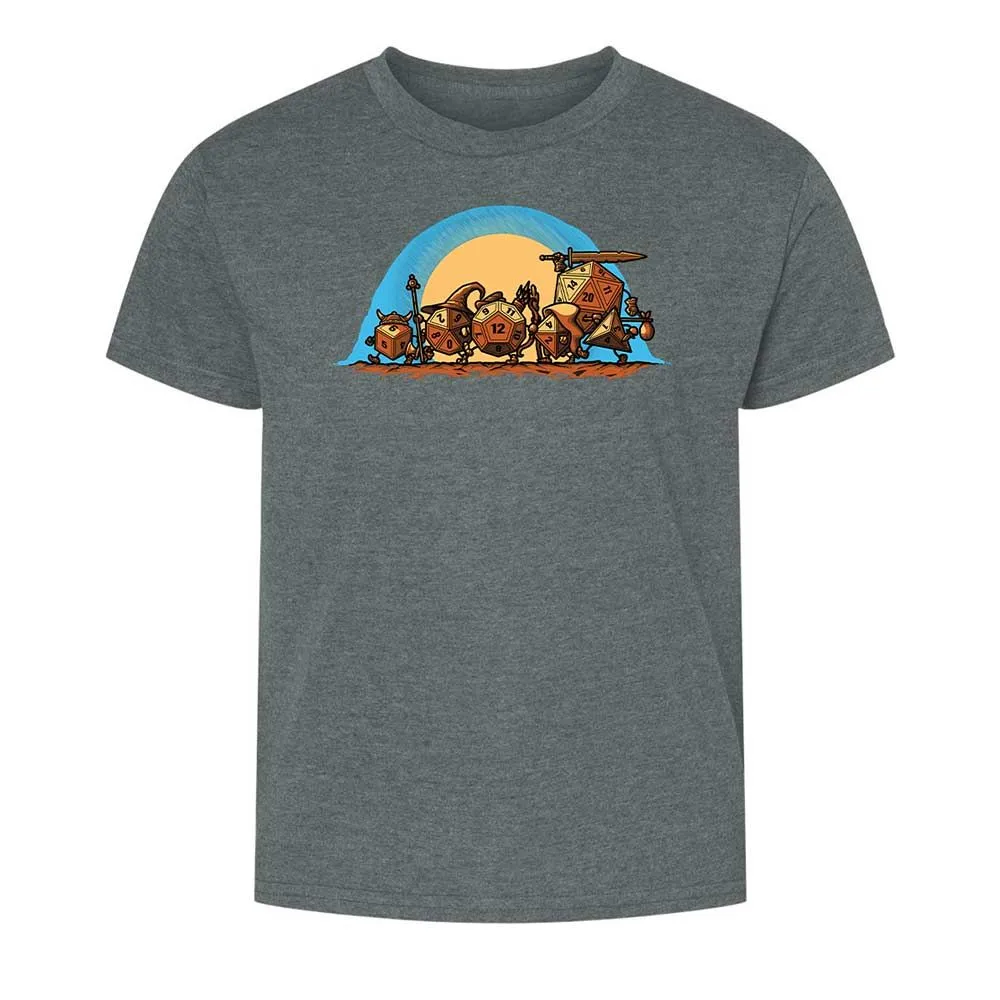 The Fellowship Of The Dice Kids T-Shirt - Dark Heather - 10