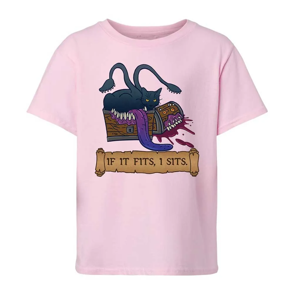 If It Fits I Sits Kids T-Shirt - Light Pink - 5