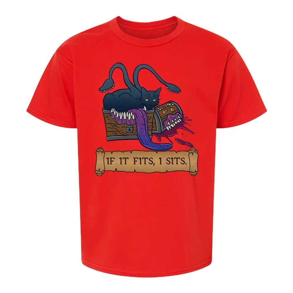 If It Fits I Sits Kids T-Shirt - Red - 6