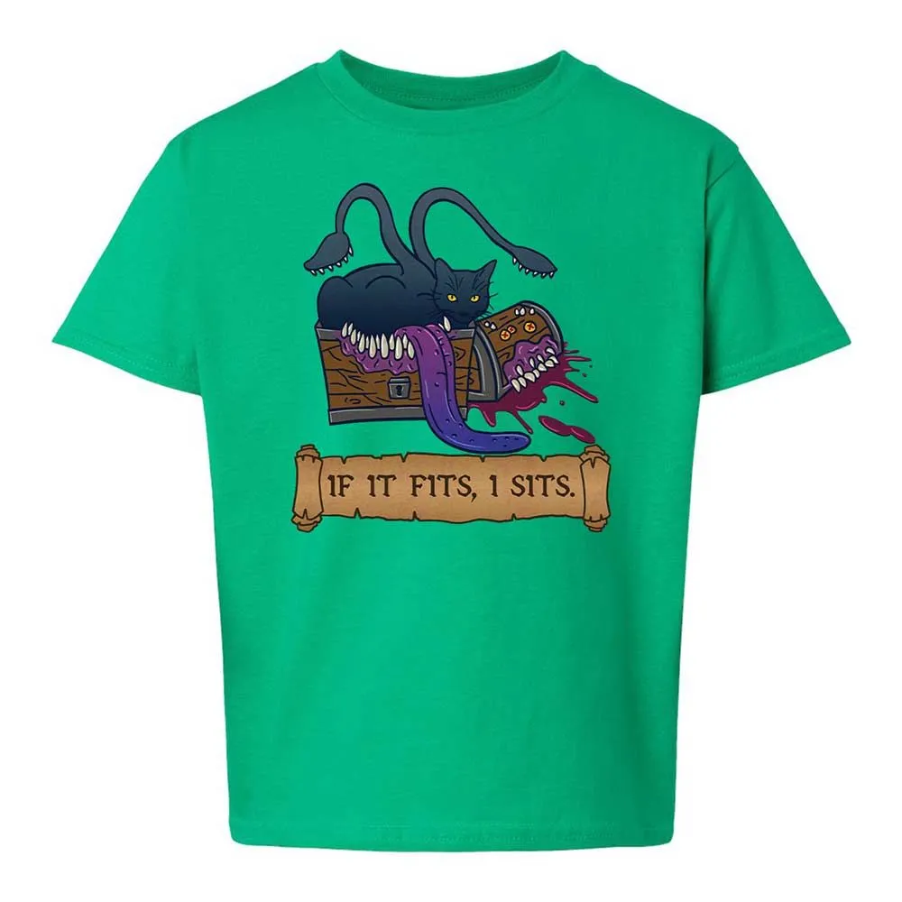 If It Fits I Sits Kids T-Shirt - Irish Green - 12
