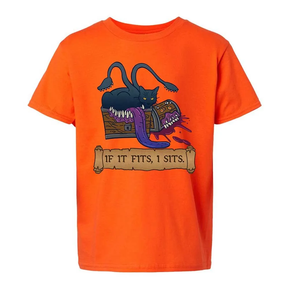If It Fits I Sits Kids T-Shirt - Orange - 13