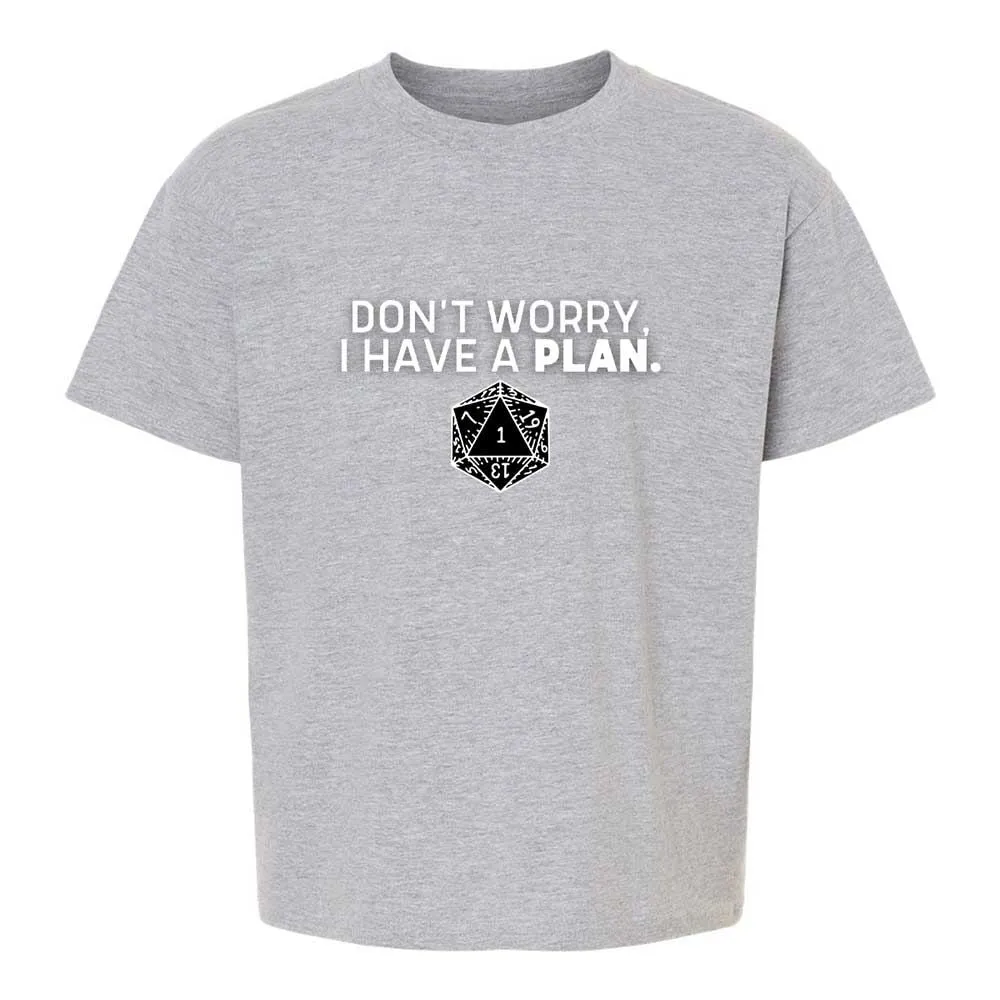 Dont Worry I Have A Plan Kids T-Shirt - Sport Grey - 3