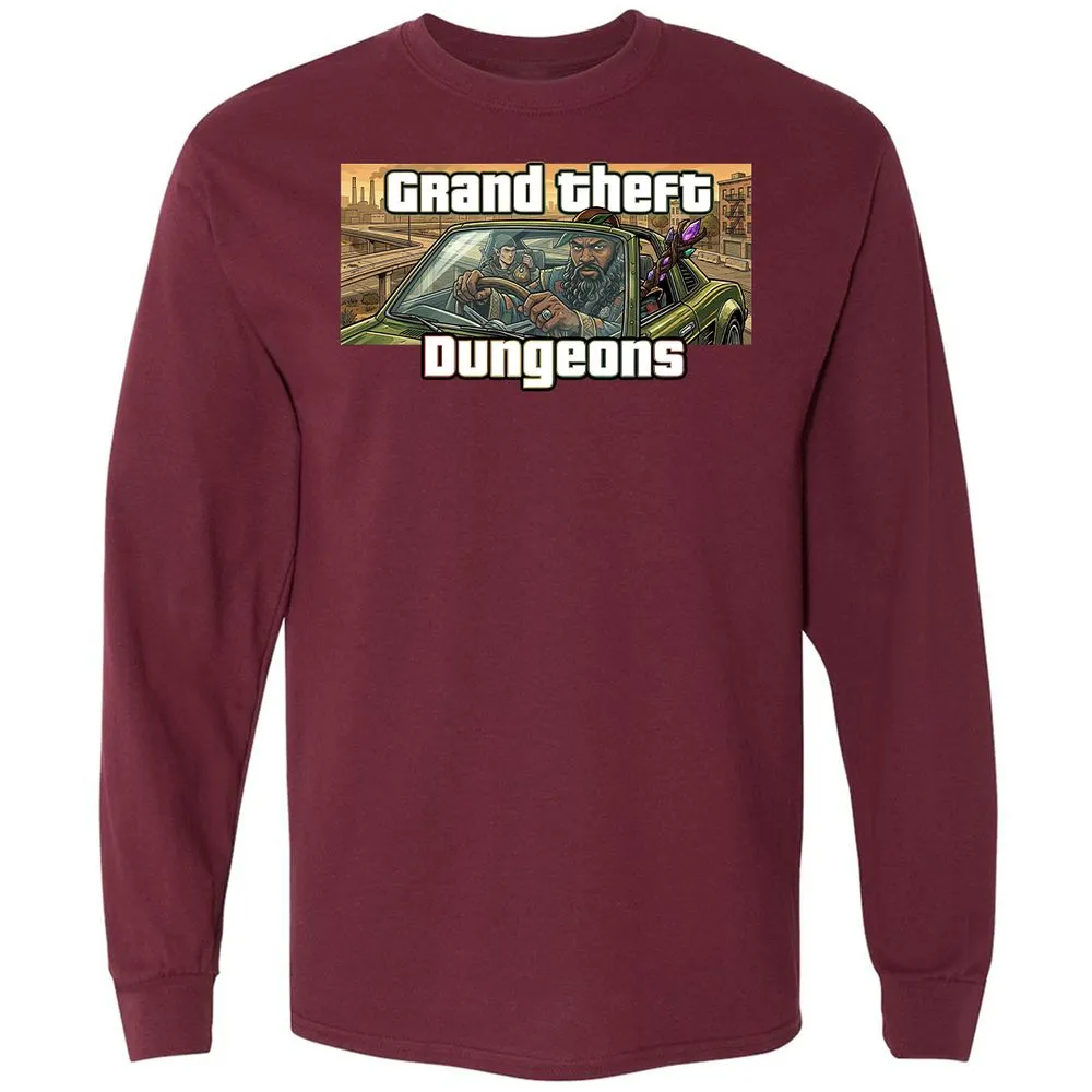 Grand Theft Dungeons Long Sleeve T-Shirt - Maroon - 6
