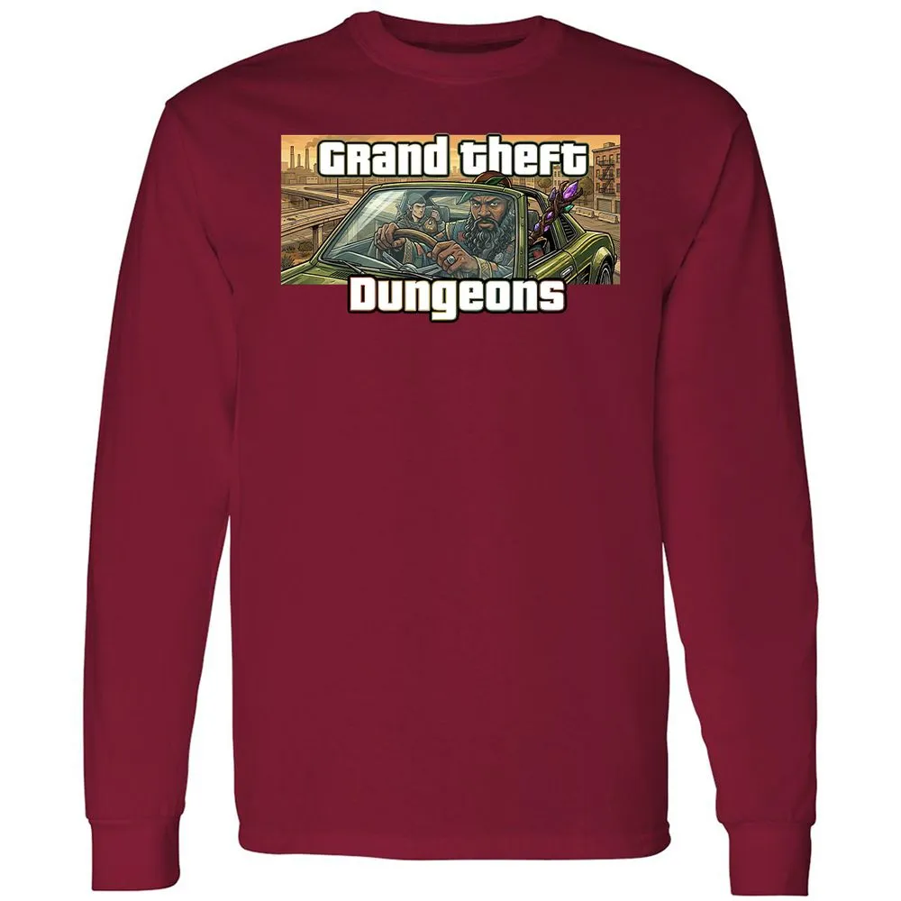 Grand Theft Dungeons Long Sleeve T-Shirt - Cardinal Red - 7