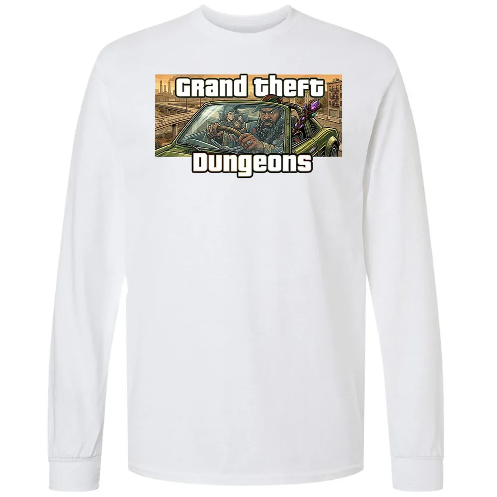 Grand Theft Dungeons Long Sleeve T-Shirt - White - 17