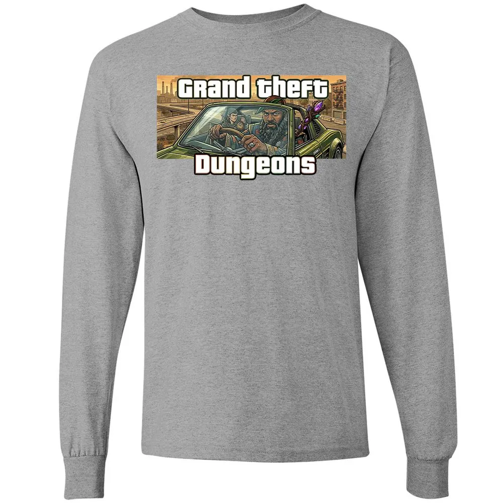 Grand Theft Dungeons Long Sleeve T-Shirt - Sport Grey - 19