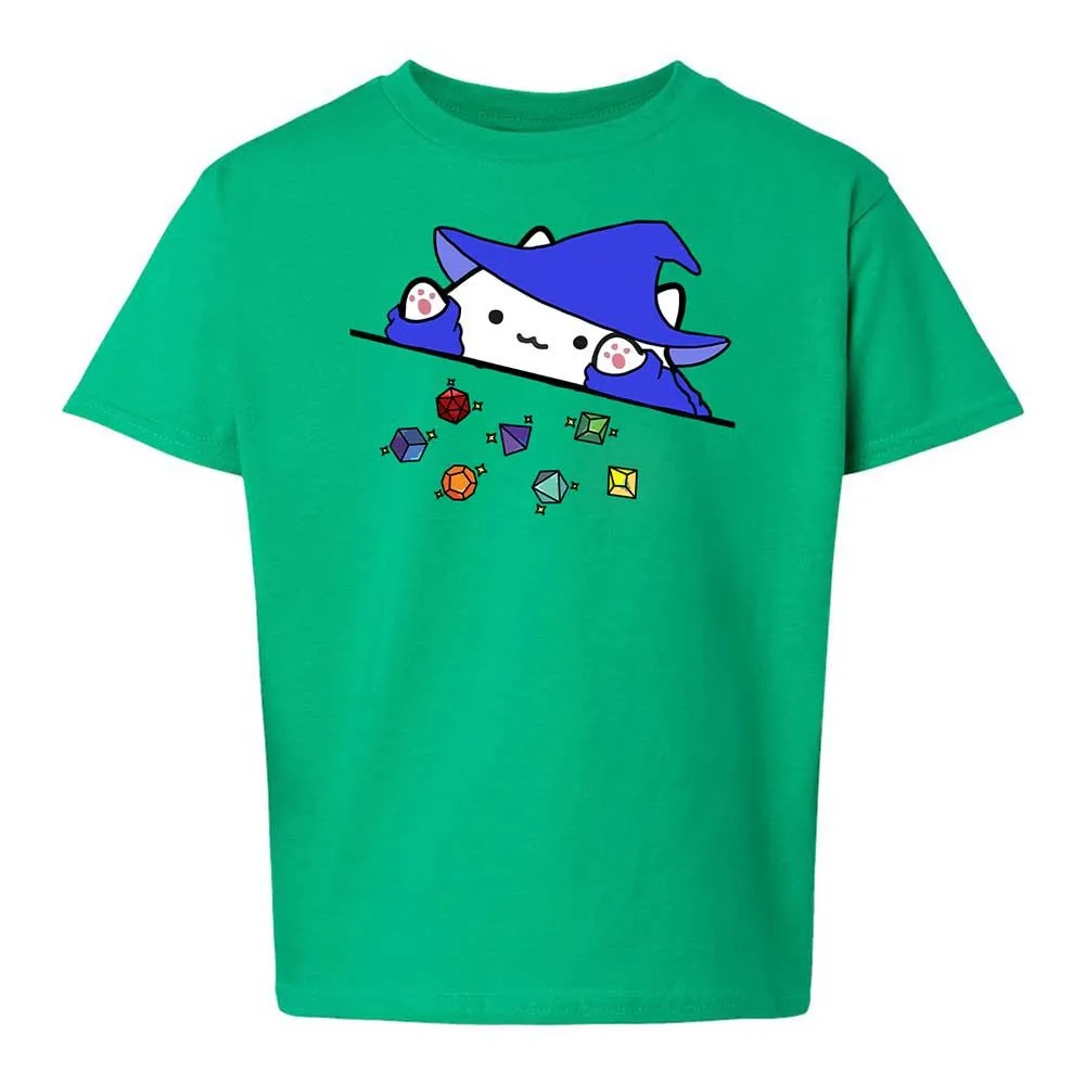 Cat Throws Dices Kids T-Shirt - Irish Green - 12