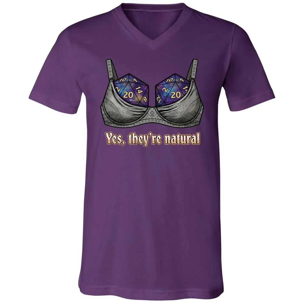 They Are Natural Nat20 Unisex V-Neck T-Shirt - Team Purple - 10