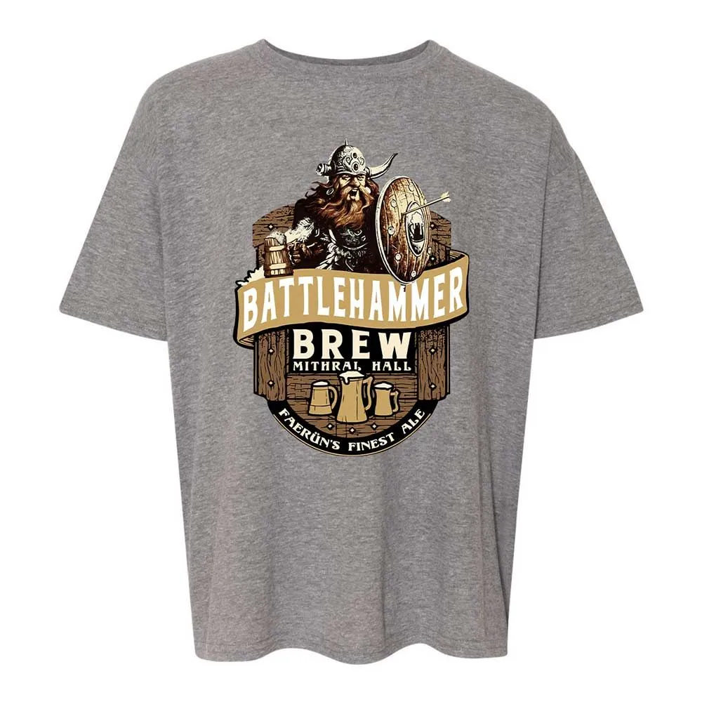 Battlehammer Brew Kids T-Shirt - Graphite Heather - 12