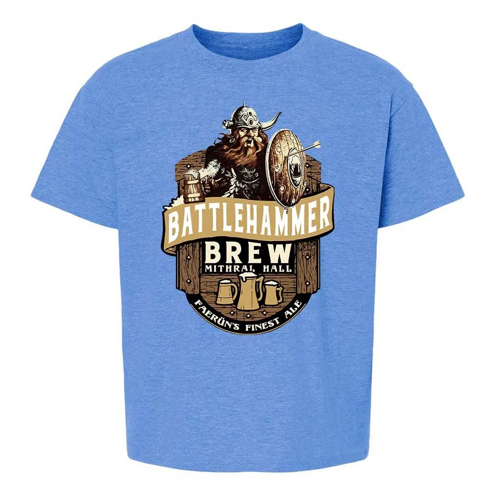 Battlehammer Brew Kids T-Shirt - Heather Royal - 13