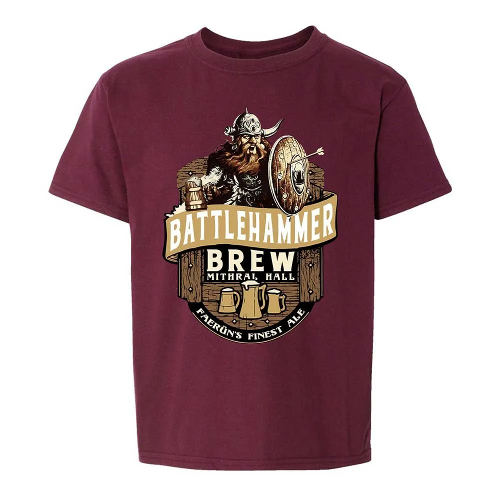 Battlehammer Brew Kids T-Shirt - Maroon - 14