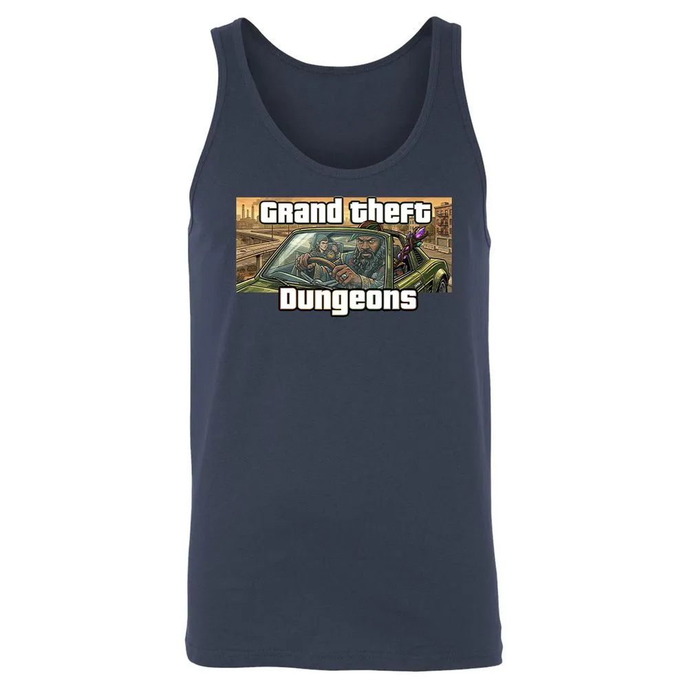 Grand Theft Dungeons Unisex Jersey Tank - Navy - 2