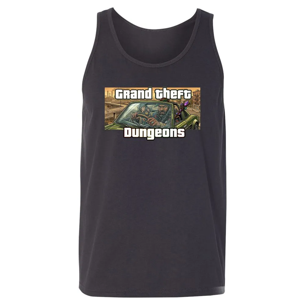 Grand Theft Dungeons Unisex Jersey Tank - Dark Grey - 4