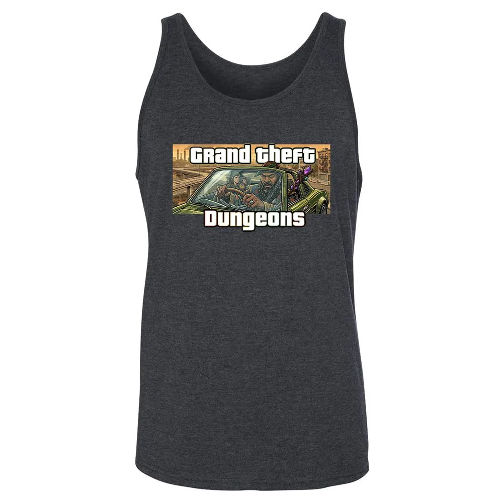 Grand Theft Dungeons Unisex Jersey Tank - Dark Grey Heather - 5