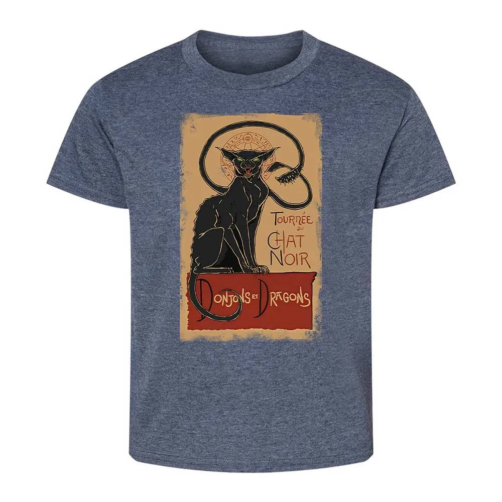 Tournee Du Chat Noir Kids T-Shirt - Heather Navy - 9