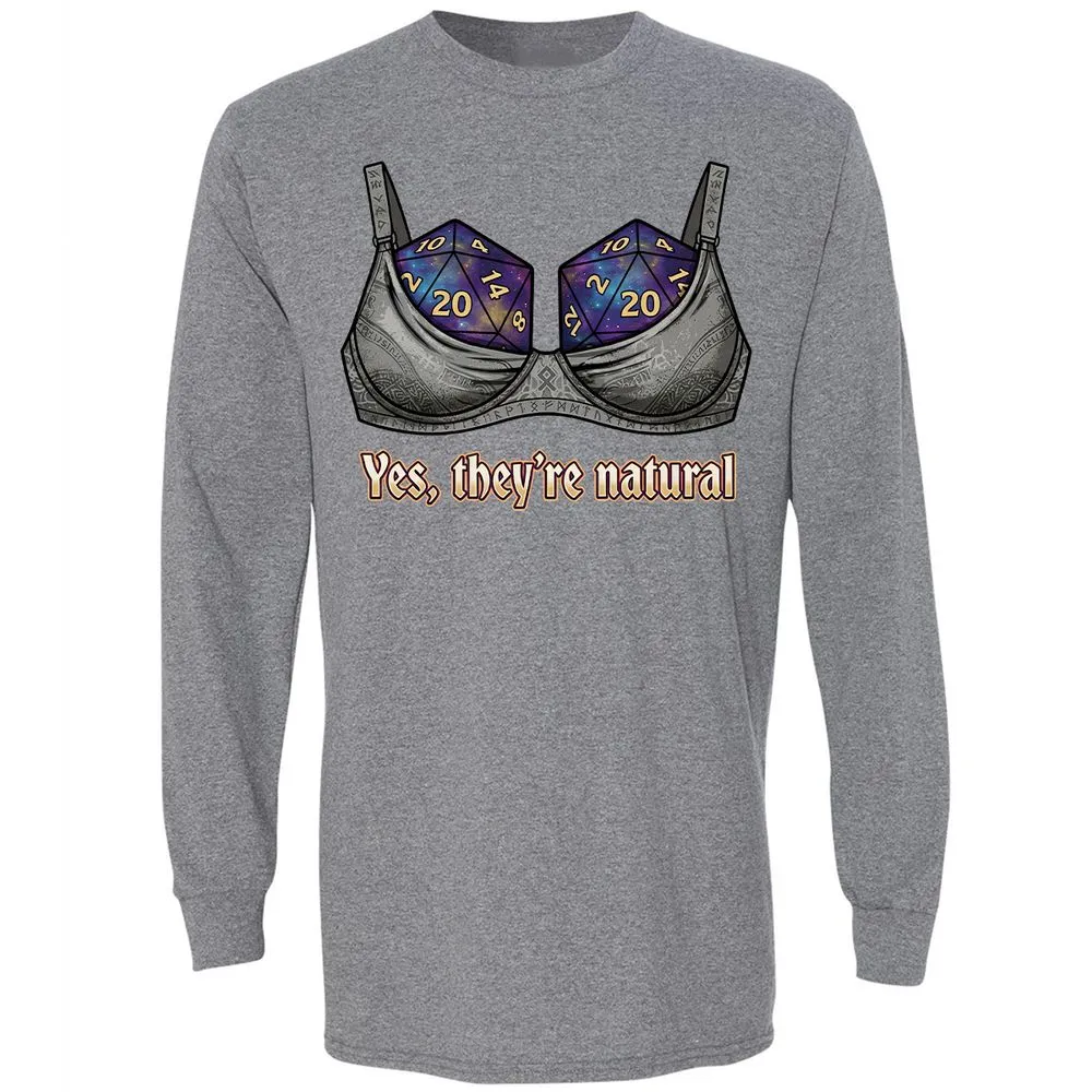 They Are Natural Nat20 Long Sleeve T-Shirt - Graphite Heather - 8