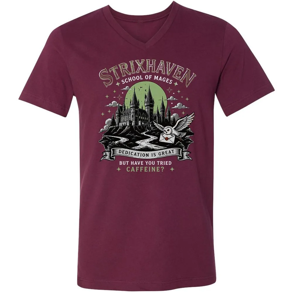 Strixhaven - School Of Mages Unisex V-Neck T-Shirt - Maroon - 8