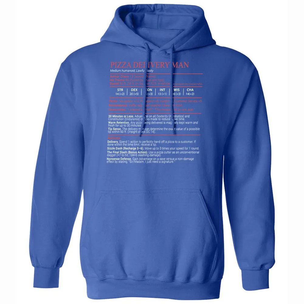 Pizza Delivery Man Stats Block - Royal - 5