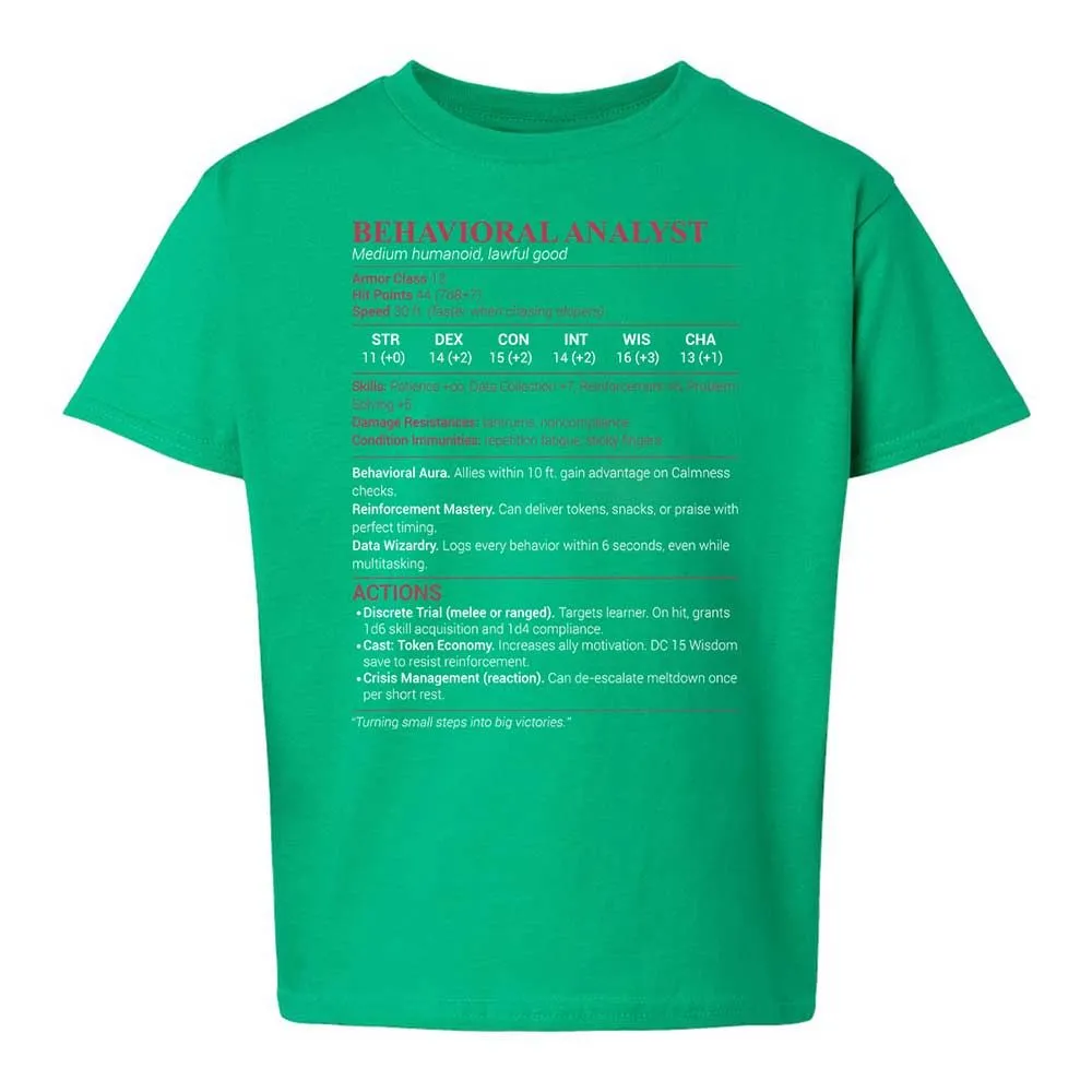 Behavioral Analyst - Irish Green - 16