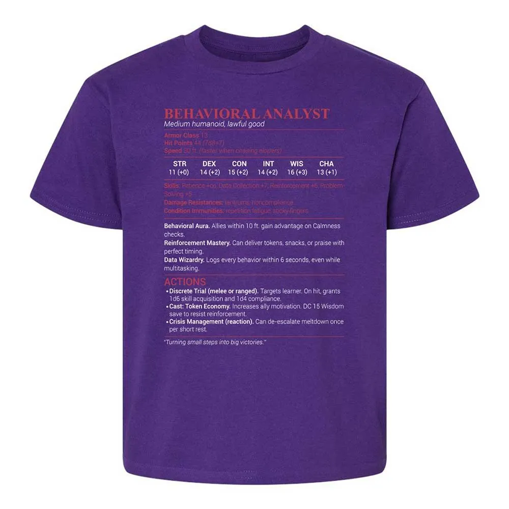 Behavioral Analyst - Purple - 17