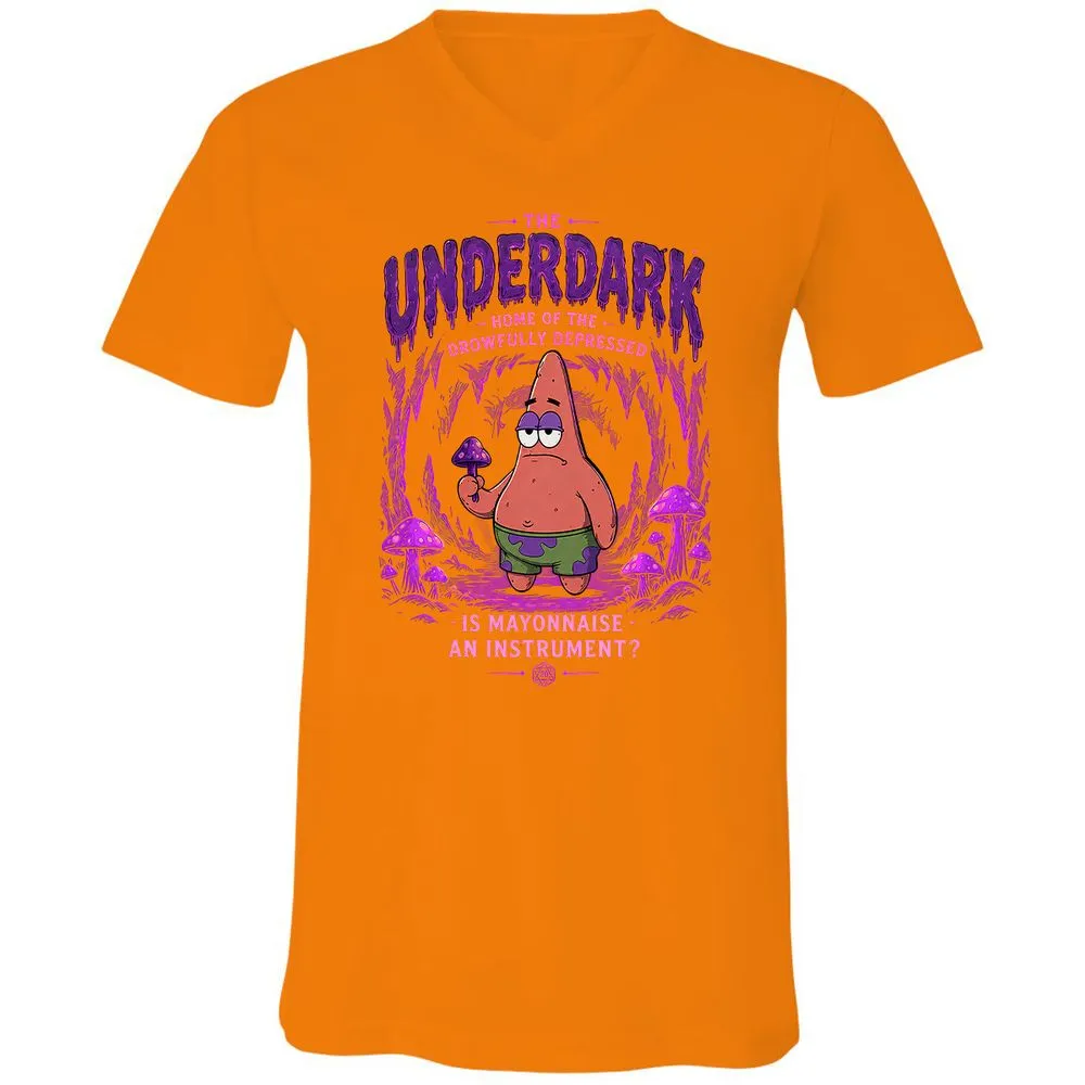 The Underdark Unisex V-Neck T-Shirt - Orange - 12