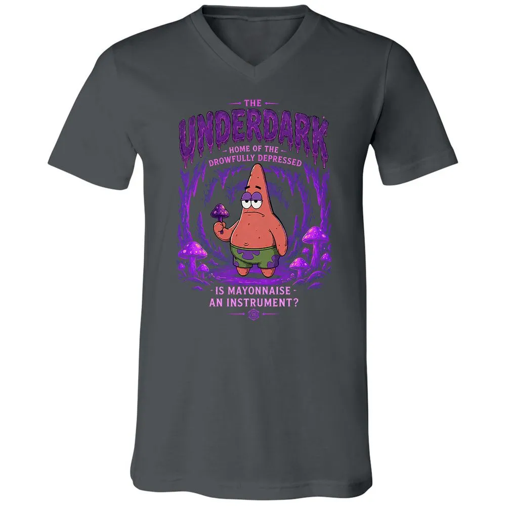 The Underdark Unisex V-Neck T-Shirt - Asphalt - 13