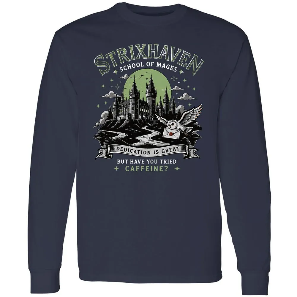 Strixhaven - School Of Mages Long Sleeve T-Shirt - Navy - 2