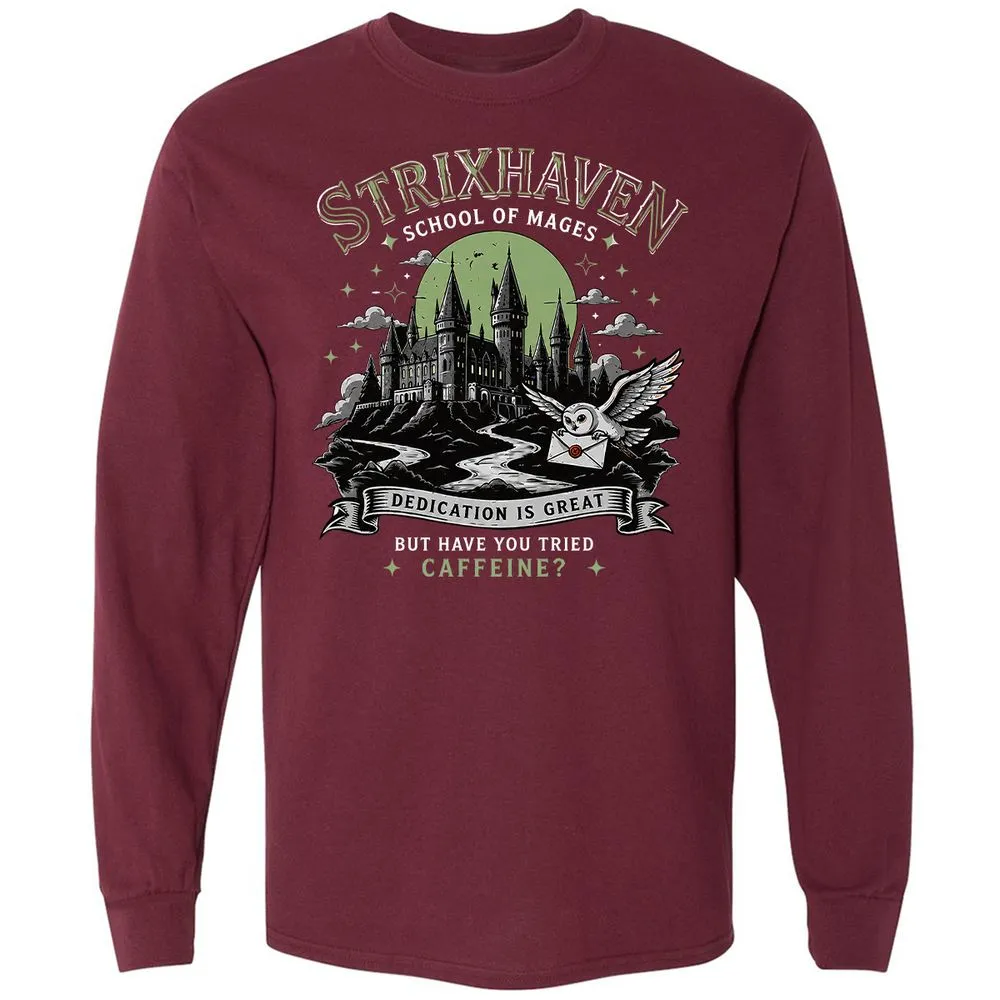 Strixhaven - School Of Mages Long Sleeve T-Shirt - Maroon - 6
