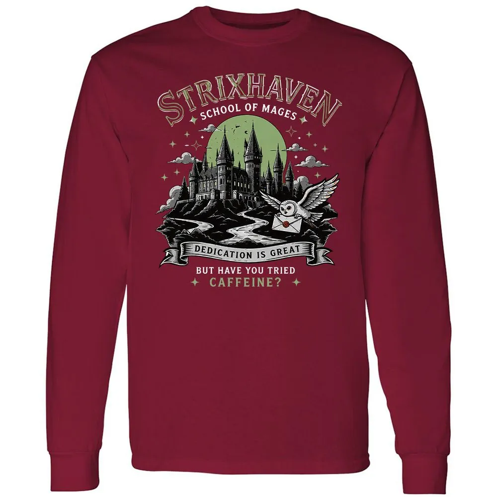 Strixhaven - School Of Mages Long Sleeve T-Shirt - Cardinal Red - 7