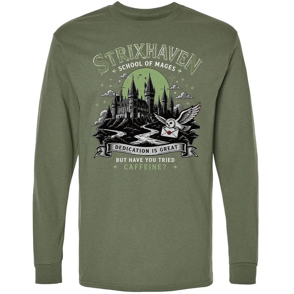 Strixhaven - School Of Mages Long Sleeve T-Shirt - Military Green - 9
