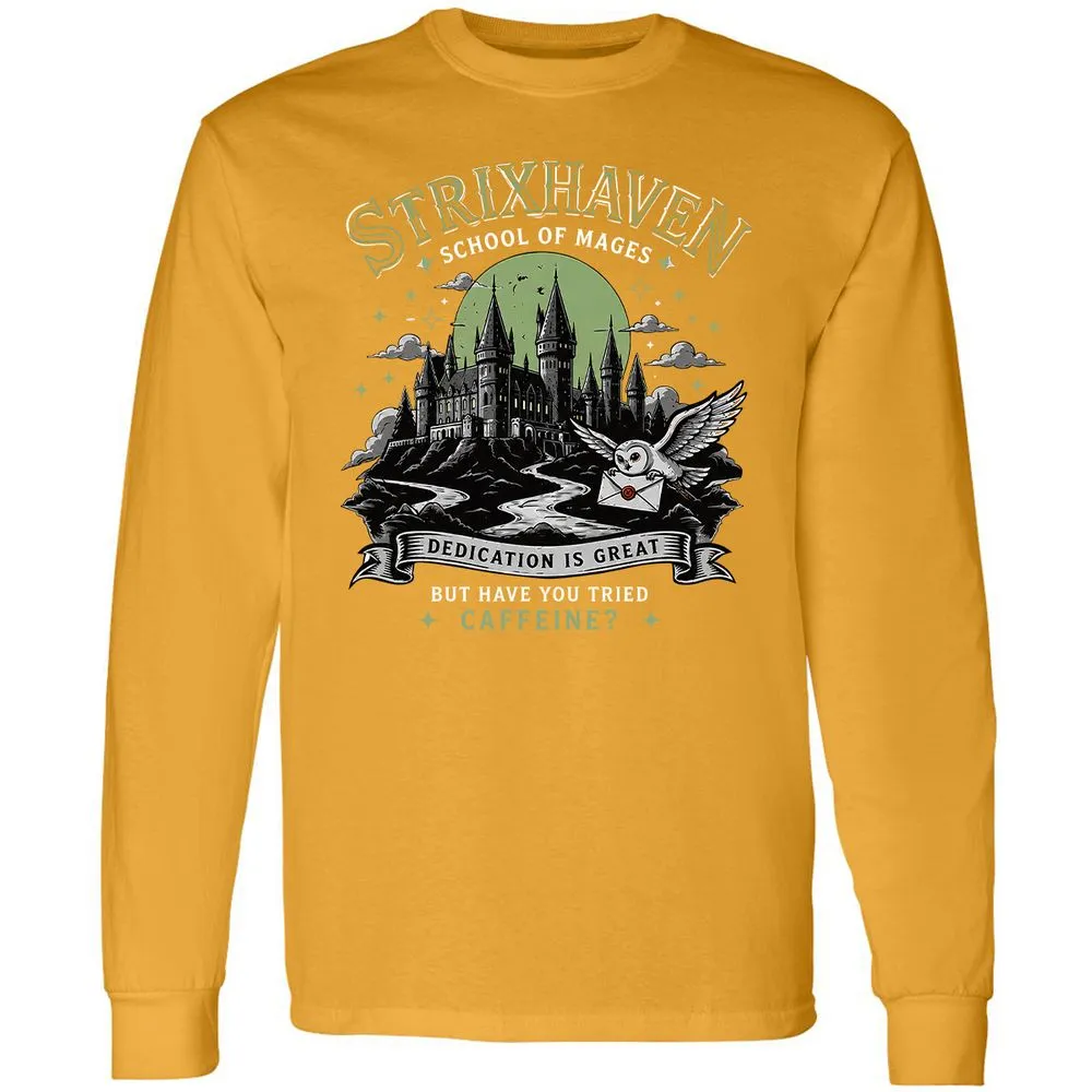 Strixhaven - School Of Mages Long Sleeve T-Shirt - Gold - 13
