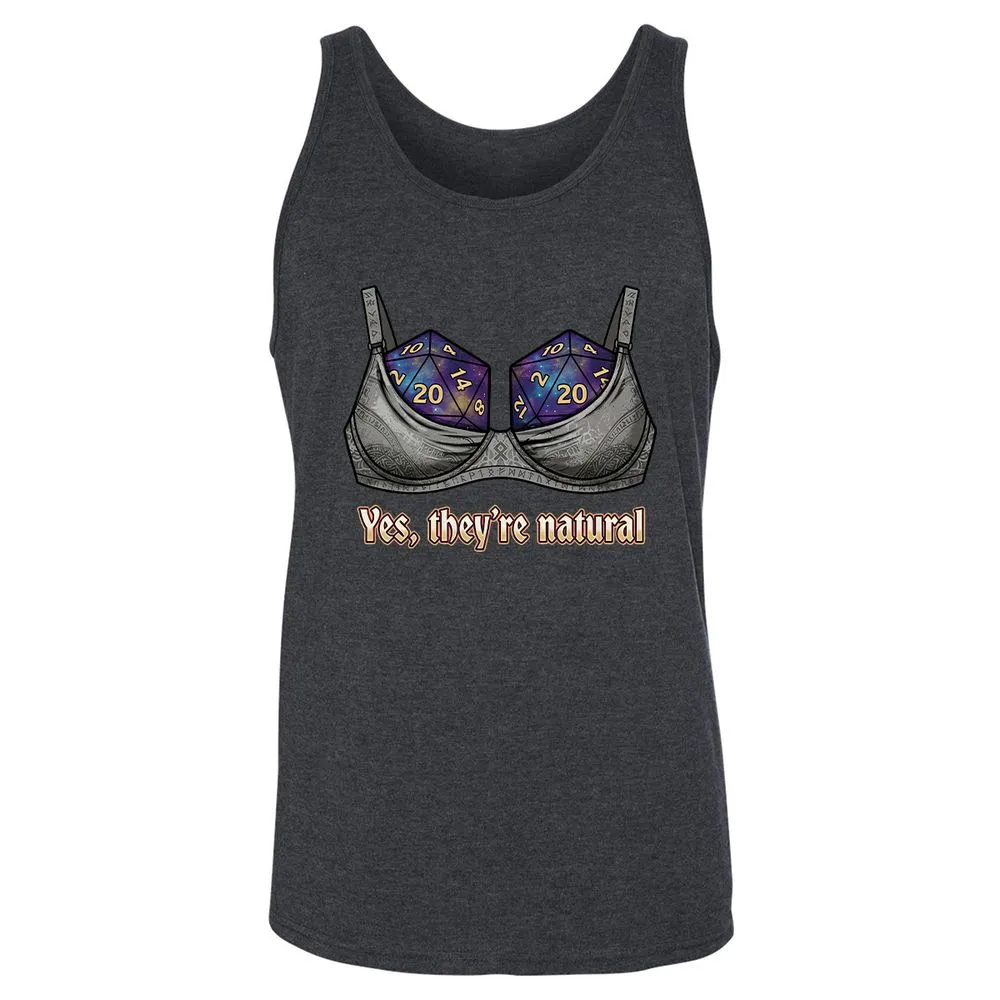 They Are Natural Nat20 Unisex Jersey Tank - Dark Grey Heather - 5