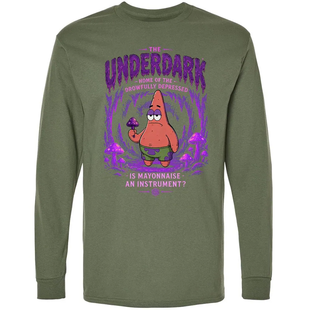 The Underdark Long Sleeve T-Shirt - Military Green - 9