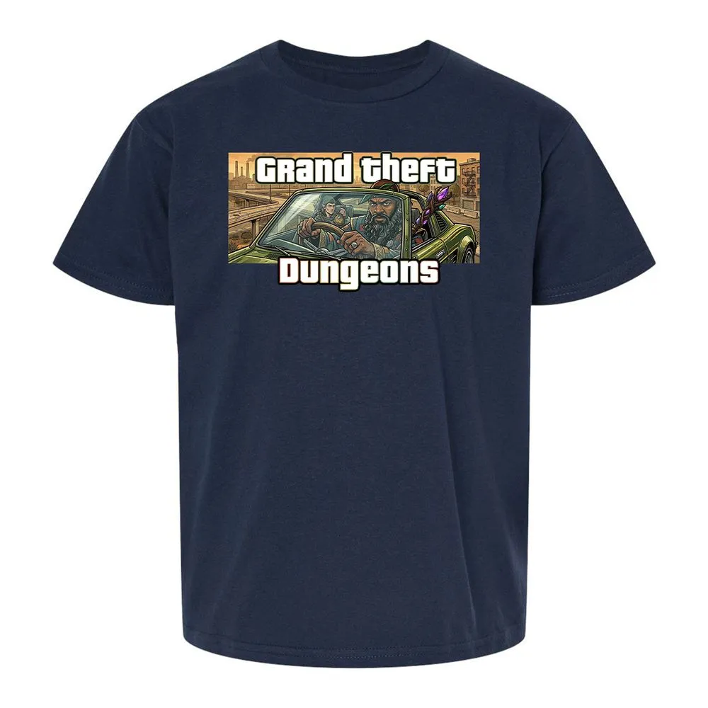 Grand Theft Dungeons Kids T-Shirt - Navy - 2